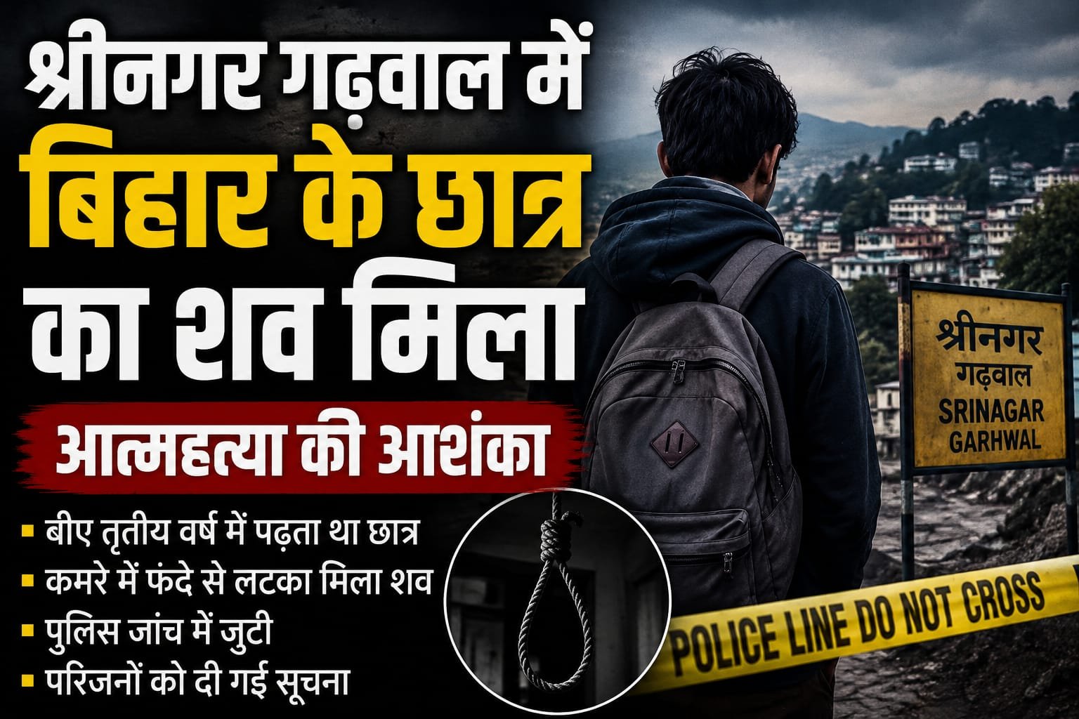 फंदे से लटका मिला शव
